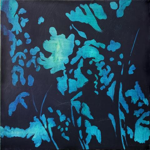 e.a.schumacher - out of the blue, Acryl auf Leinwand, 50x50cm